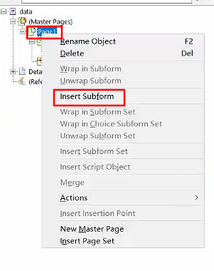 7.Adobe Form_插入SubForm